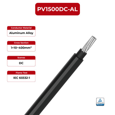 1.5kV Solar Cable Aluminum Conductor Single Core 2PfG 2642 PV1500DC-AL