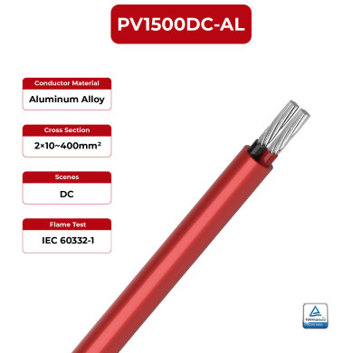 1.5kV Solar Cable Dual Core 2PfG 2642 PV1500DC-AL TÜV