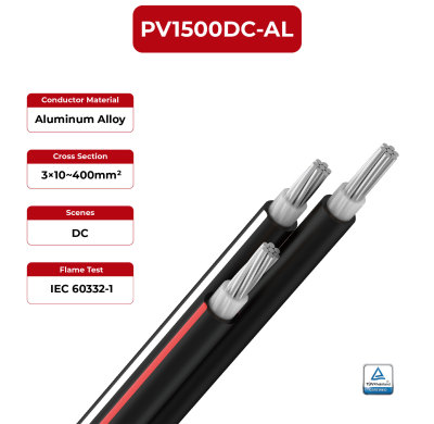 1.5kV Solar Cable Three Core 2PfG 2642 PV1500DC-AL TÜV