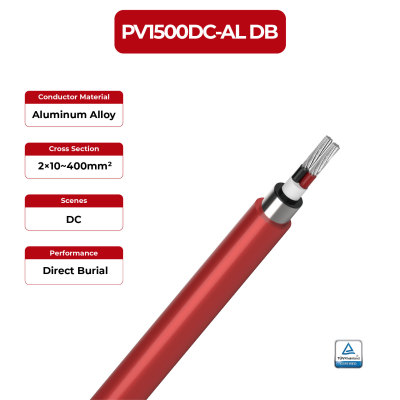 1.5kV Solar Cable Aluminum Conductor Dual Core 2PfG 2642 PV1500DC-AL DB