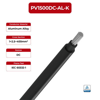 1.5kV Solar Cable Aluminum Conductor Single Core 2PfG 2642 PV1500DC-AL-K