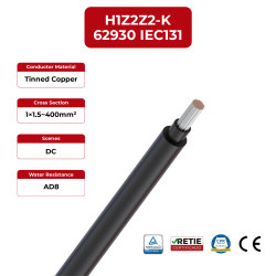 1.5kV Desert Solar Cable 62930 IEC131 / H1Z2Z2-K