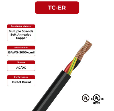 600V Solar Cable Copper Conductor TC-ER