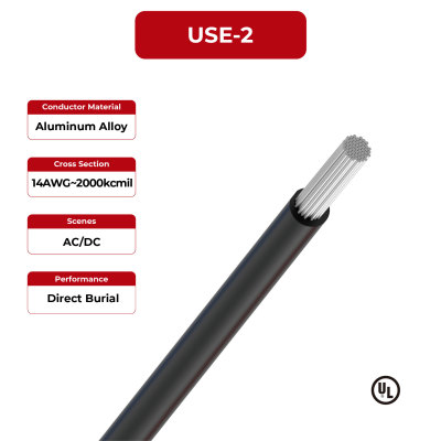 600V Solar Cable USE-2 UL Certificated