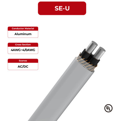 600V Solar Cable Aluminum Conductor SE-U