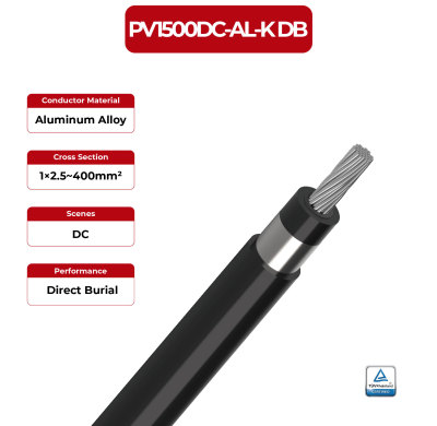 1.5kV Solar Cable Aluminum Conductor Single Core 2PfG 2642 PV1500DC-AL-K DB
