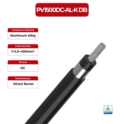 1.5kV Solar Cable Aluminum Conductor Single Core 2PfG 2642 PV1500DC-AL-K DB