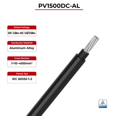 1.5kV Solar Cable Aluminum Conductor Single Core 2PfG 2642 PV1500DC-AL