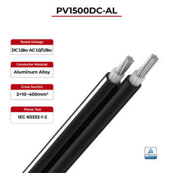 1.5kV Solar Cable Twin Core 2PfG 2642 PV1500DC-AL TÜV