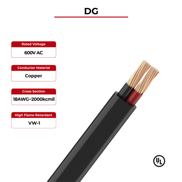 600V Solar Cable DG UL Certificated