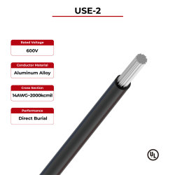 600V Solar Cable USE-2 UL Certificated