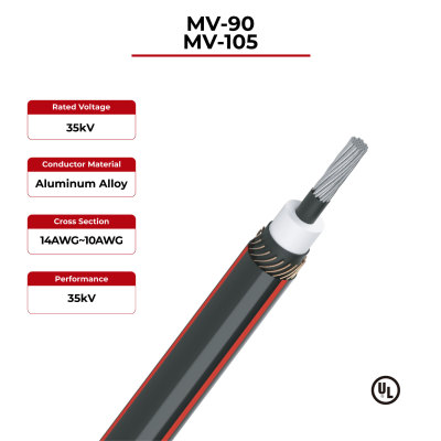 35kV Solar Power Cable Medium Voltage MV-90, MV-105