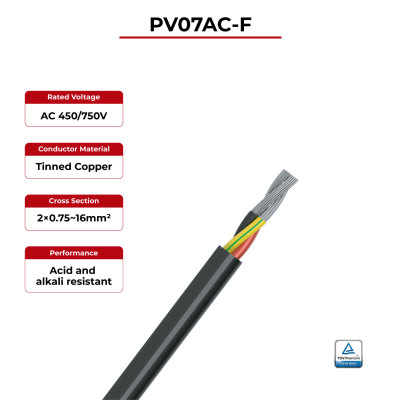 450V Solar Cable Copper Conductor 2PfG 1940 PV07AC-F
