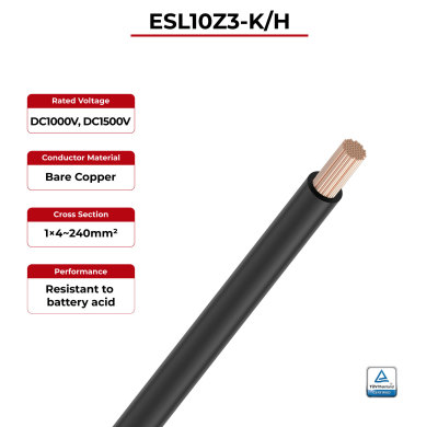 1kV Energy Storage Cable ESL10Z3-K/H TÜV