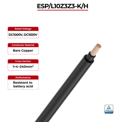 1kV Energy Storage Cable ESP/L10Z3Z3-K/H SM-R DH-R TÜV