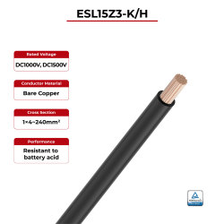 1.5kV Energy Storage Cable ESL15Z3-K/H TÜV