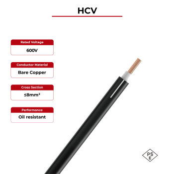 600V Solar Cable Copper Conductor HCV