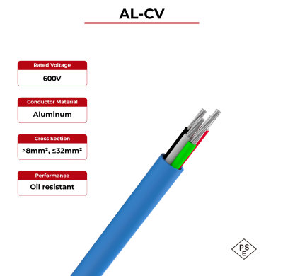 600V Solar Cable Aluminum Copper CV Multi Core