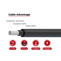 2kV PV Wire Aluminum Conductor Dual Layer UL4703