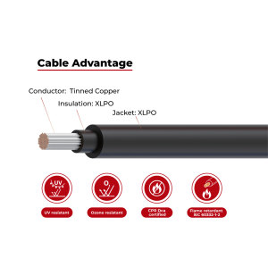 2kV Solar Cable Copper Conductor PV 2000DC(TC5)