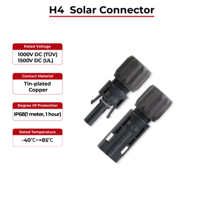 Solar Connector H4 IP68 TÜV & UL
