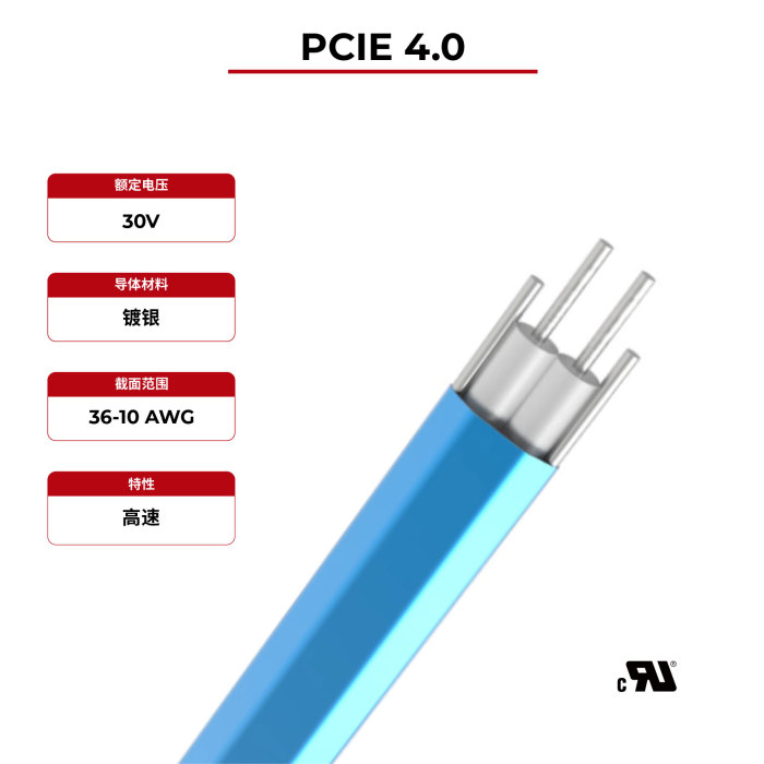 85Ω 高速电缆，PCIe 4.0，UL认证