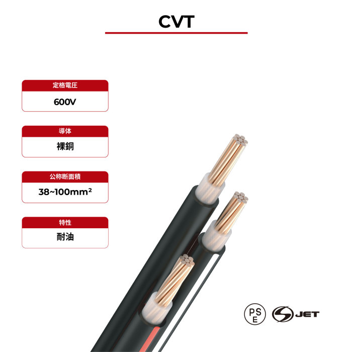 600V ソーラーケーブル CVT PSE 認定