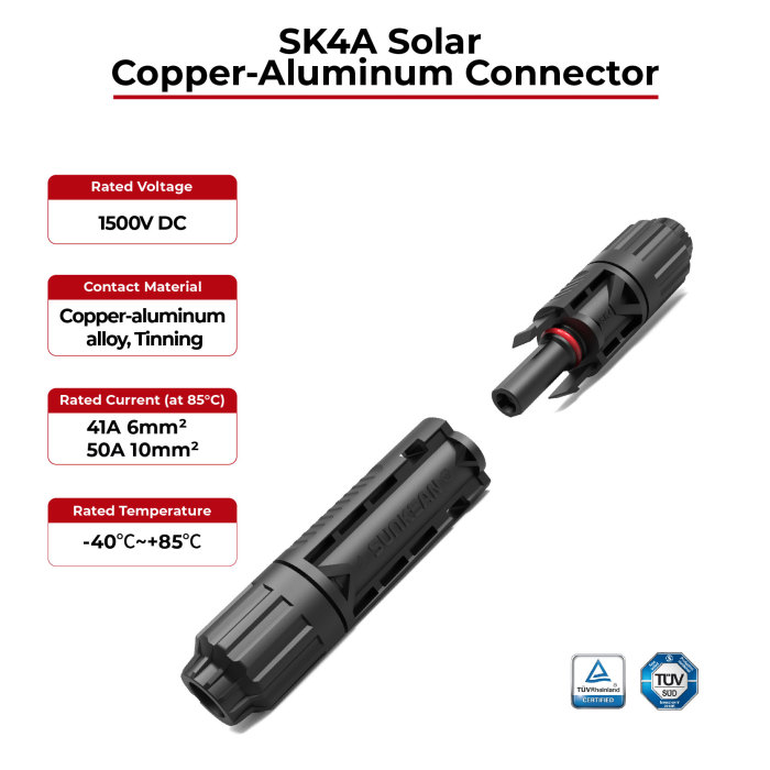 SK4A Solar Copper-Aluminum Connector 6mm 10mm TÜV