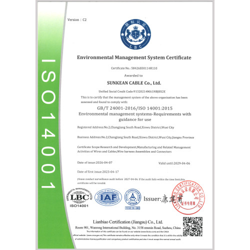 ISO 14001 Certificate