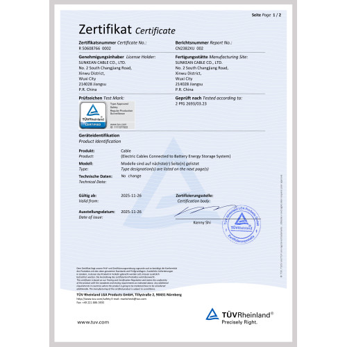 TÜV 2PfG 2693 Certificate