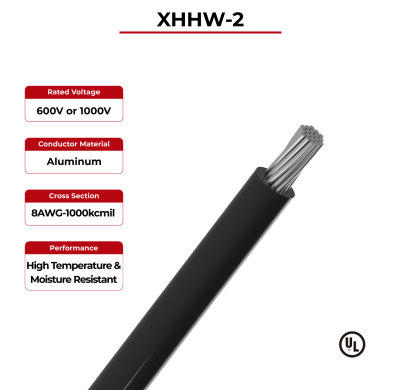 1000V PV Wire Aluminum Conductor Single Layer XHHW-2