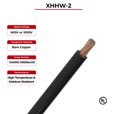 1kV PV Wire Copper Conductor Single Layer XHHW-2