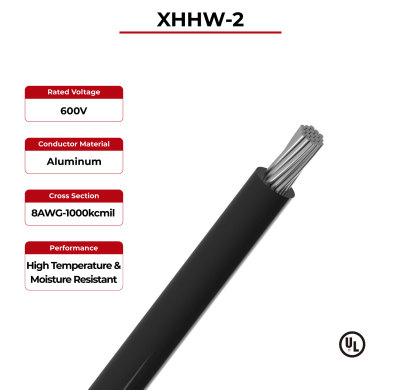 600V PV電線 アルミ導体 単層 XHHW-2
