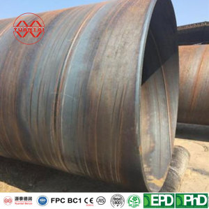 API 5L A106 Gr.B high quality Big diameter SSAW Spiral welded Oil and Gas Carbon Round Steel pipe