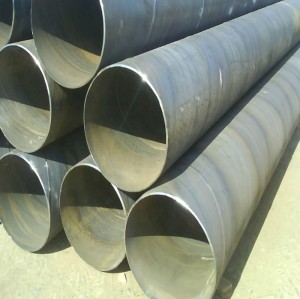 Round black steel pipe hollow steel spiral tubes erw spiral steel tube ssaw carbon welded pipe large diameter