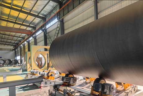 Steel Pipe External Shot Blasting And Rust Removal Operation Line