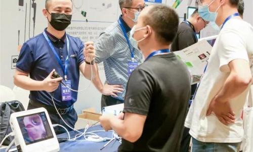 Driven by innovation · Leading to the future of Endoscope - Jeet Medical’ self-developed 360° universal steering Portable Veterinary Endoscope was unveiled at the exhibition