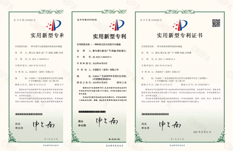 Certificates of Utility Model Patent