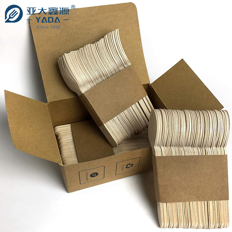 Wooden Cutlery Set Paper Box Packing