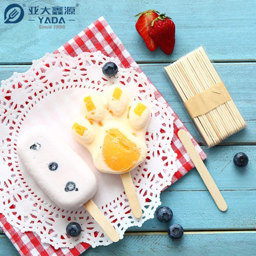 YADA 114*10*2mm Wooden Ice Cream Stick Wholesale Birch Wood Popsicle Sticks for Ice Cream Machine