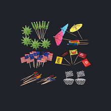 Decoration Toothpicks, Decorative Toothpicks, Flag Toothpicks, Cocktail Toothpicks, Umbrella Toothpicks