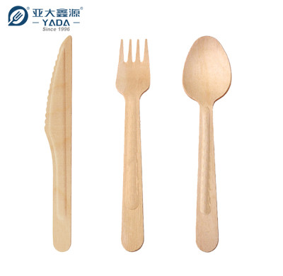 Biodegradable Disposable Wooden Cutlery Set Wholesale | YADA Eco-friendly Cutlery Kit YD-B 165mm