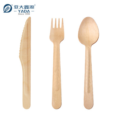 Biodegradable Disposable Wooden Cutlery Set Wholesale | YADA Eco-friendly Cutlery Kit YD-B 165mm