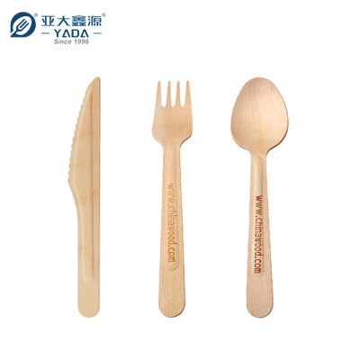 Biodegradable Disposable Wooden Cutlery Set Wholesale | YADA Eco-friendly Cutlery Kit YD-B 165mm