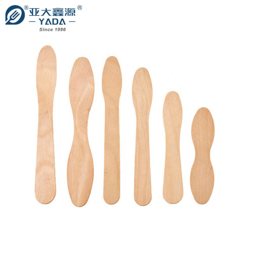 Cucharas de madera para helado de 75 mm de YADA, venta al por mayor, cucharas para helado de madera compostables desechables