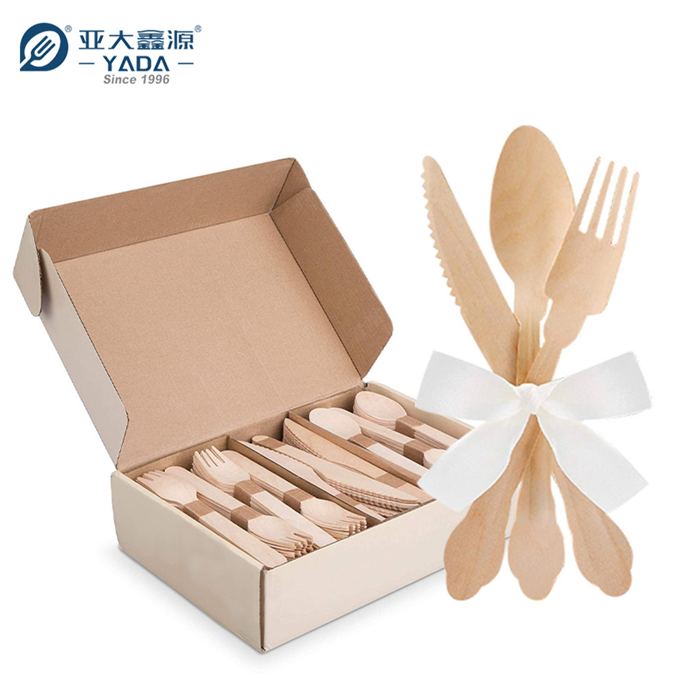 205mm Disposable Wooden Cutlery Set