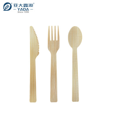 Juego de cubiertos de bambú desechables de 140 mm de YADA Juego de cubiertos de bambú compostables para catering al por mayor YD-BC