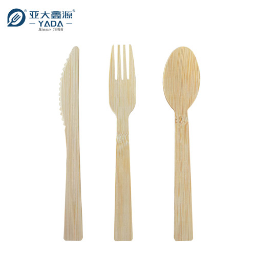 Disposable Bamboo Cutlery Set Wholesale | YADA Eco-friendly Bamboo Spoon Fork Knife Set YD-BC 170mm