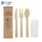 Disposable Bamboo Cutlery 4 In 1 Kit (Knife+Spoon+Fork+Napkin) Wholesale | YADA Catering Cutlery Set