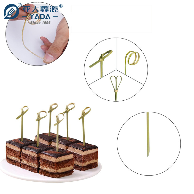 Disposable Twisted End Knotted Bamboo Skewer